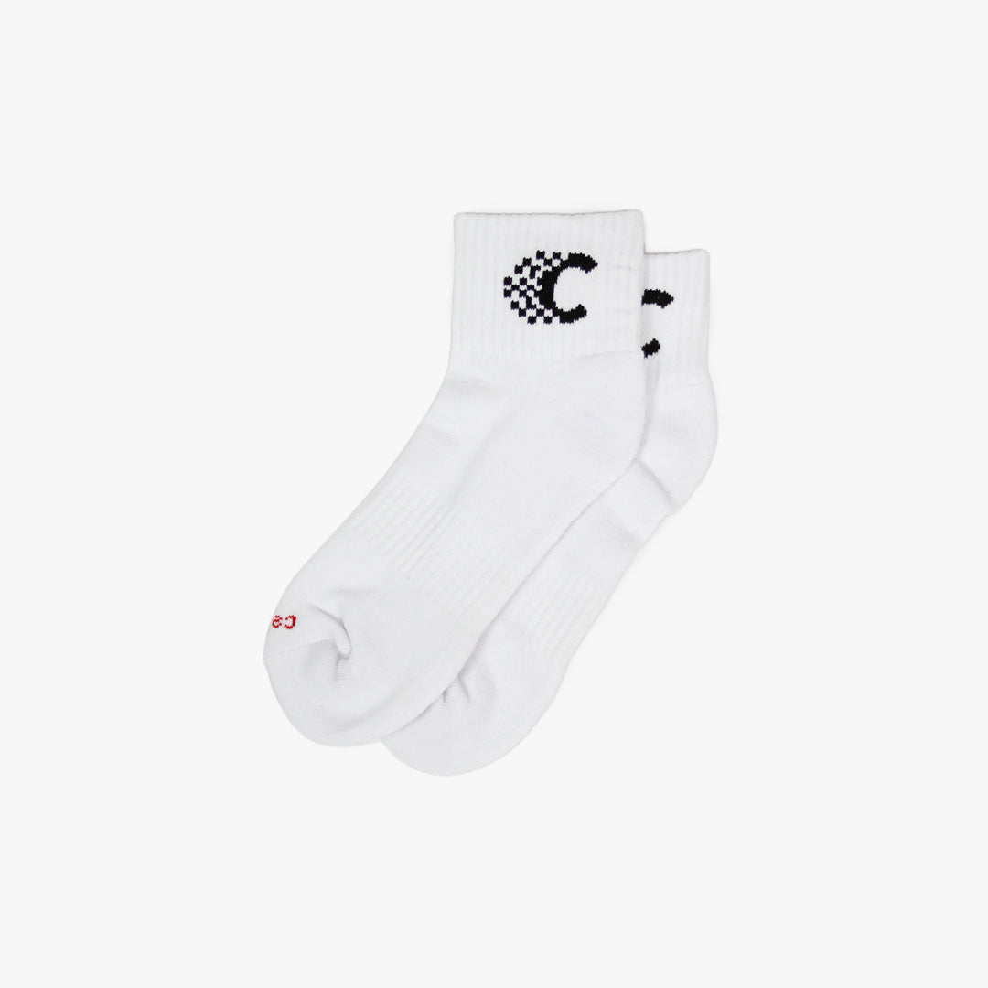 ACCESS LOGO 4TH QUARTER LENGTH SOCK WHITE