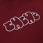 DOODLE HOODIE MAROON/WHITE PREORDER